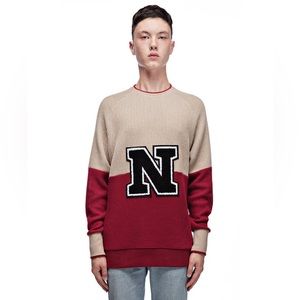 Atelier New Regime knit two tone sweater